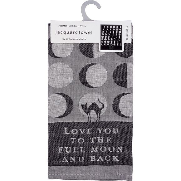 Love You To The Full Moon And Back Kitchen Towel | Cute Kitchen Hand Towel | 20 - Picture 1 of 7